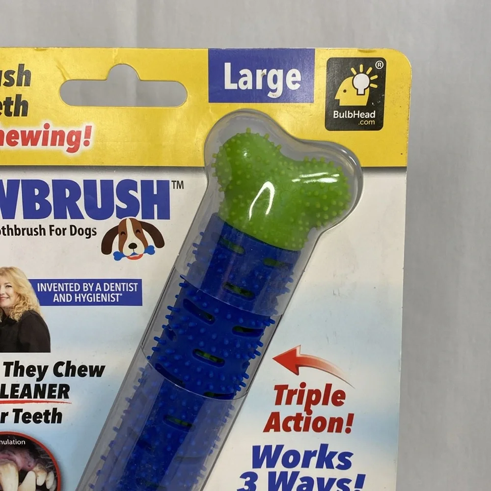 ChewBrush Large Dogs Blue ~ Self Brushing Toothbrush while Chewing